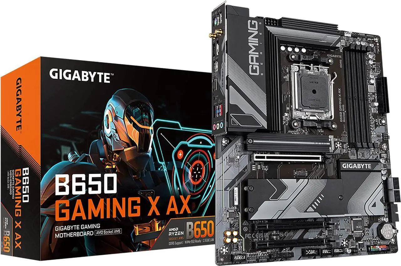 Alt view image 7 of 8 - GIGABYTE B650 GAMING X AX AM5 LGA 1718 AMD B650 ATX Motherboard, DDR5, PCIe 4.0 M.2, PCIe 4.0, USB 3.2 Gen2x2 Type-C, AMD Wi-Fi 6E, Realtek 2.5GbE LAN