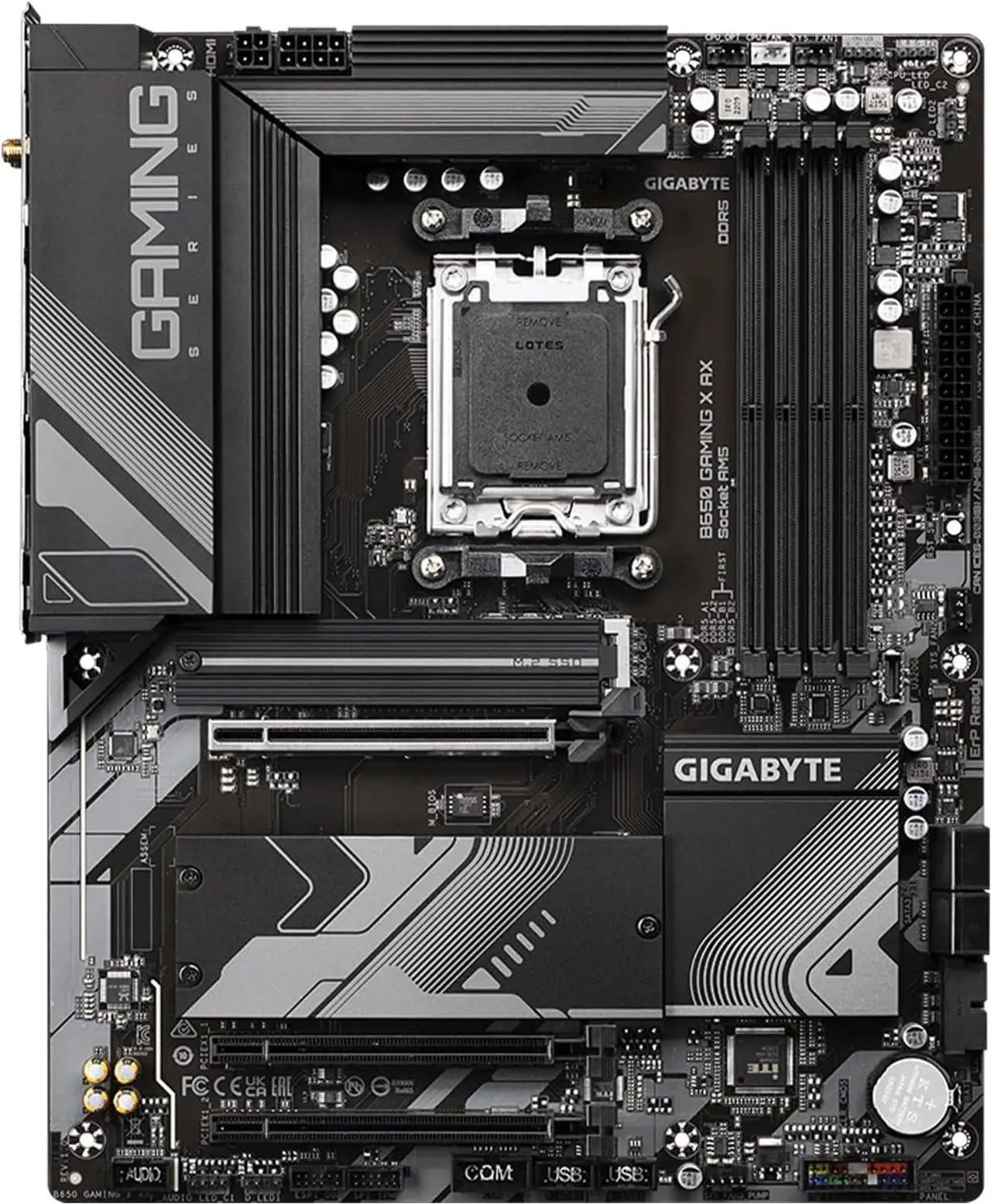 Alt view image 8 of 8 - GIGABYTE B650 GAMING X AX AM5 LGA 1718 AMD B650 ATX Motherboard, DDR5, PCIe 4.0 M.2, PCIe 4.0, USB 3.2 Gen2x2 Type-C, AMD Wi-Fi 6E, Realtek 2.5GbE LAN
