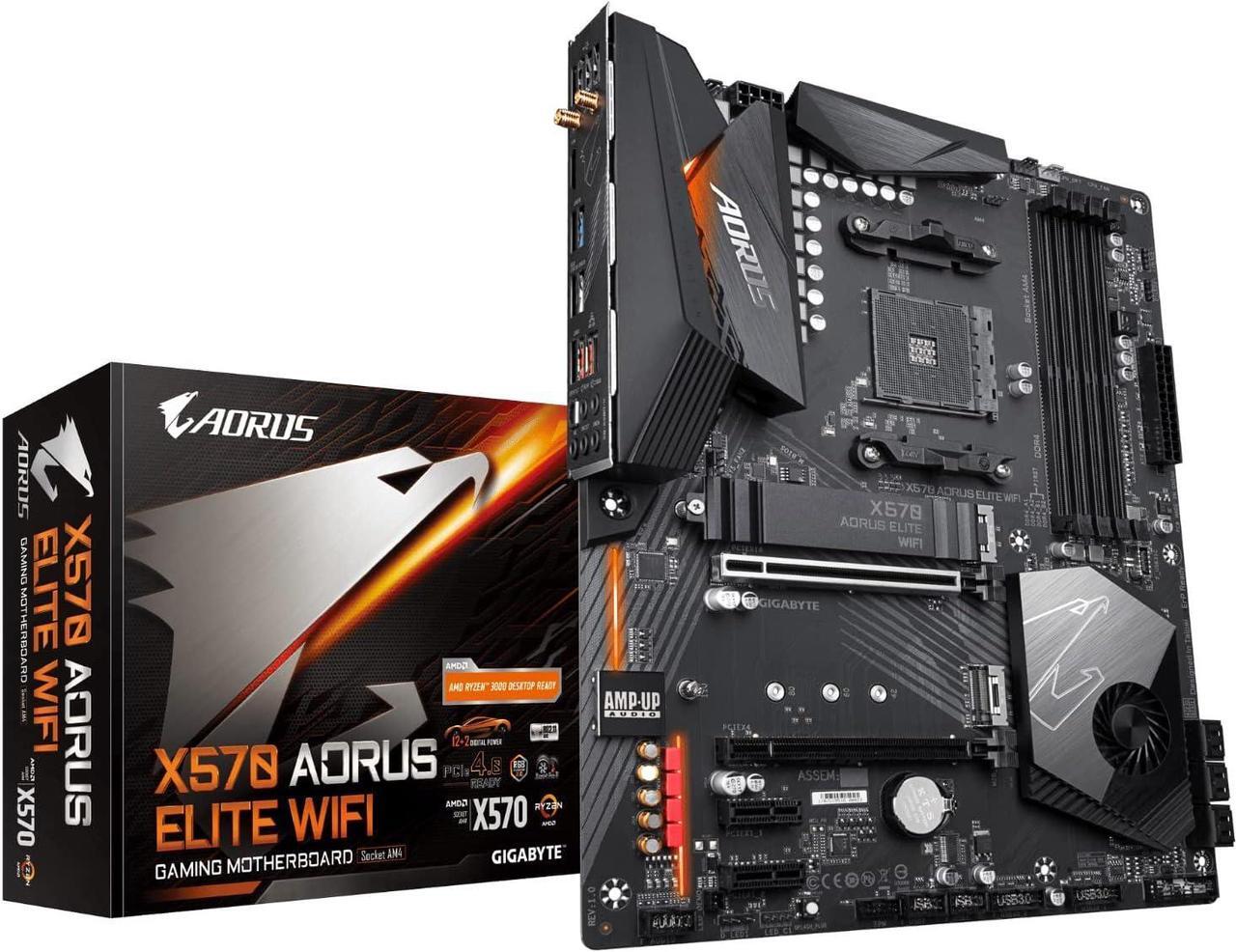 Alt view image 8 of 9 - GIGABYTE X570 AORUS ELITE WIFI AM4 AMD X570 SATA 6Gb/s ATX AMD Motherboard