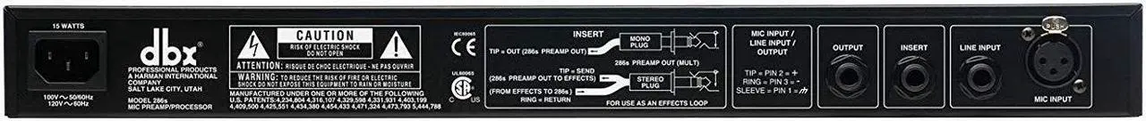 Alt view image 3 of 3 - dbx 286s microphone preamp & channel strip processor