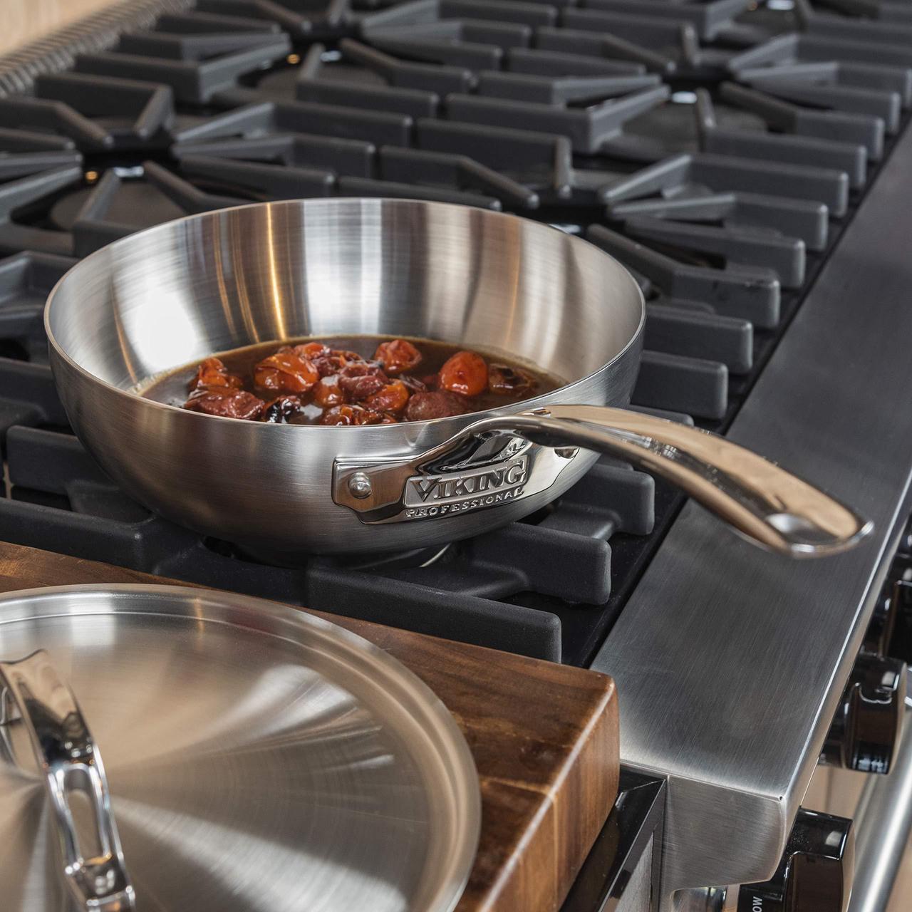 Alt view image 3 of 4 - Viking Professional 5 Ply 3 Qt Saucier with Lid, Satin