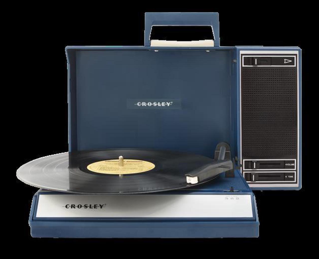Alt view image 16 of 17 - Crosley Radio Spinnerette Portable USB Turntable, Blue - CR6016A-BL