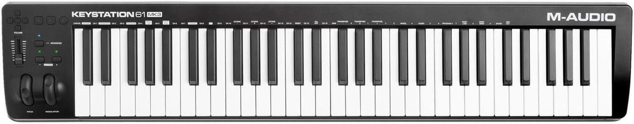 Alt view image 19 of 20 - M-audio Keystation 61 MK3 Start creating and performing music with your Mac or PC with the world's best-selling keyboard controllers