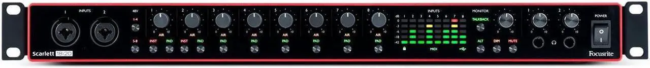 Alt view image 12 of 20 - Focusrite Scarlett 18i20 3rd Generation Audio Interface