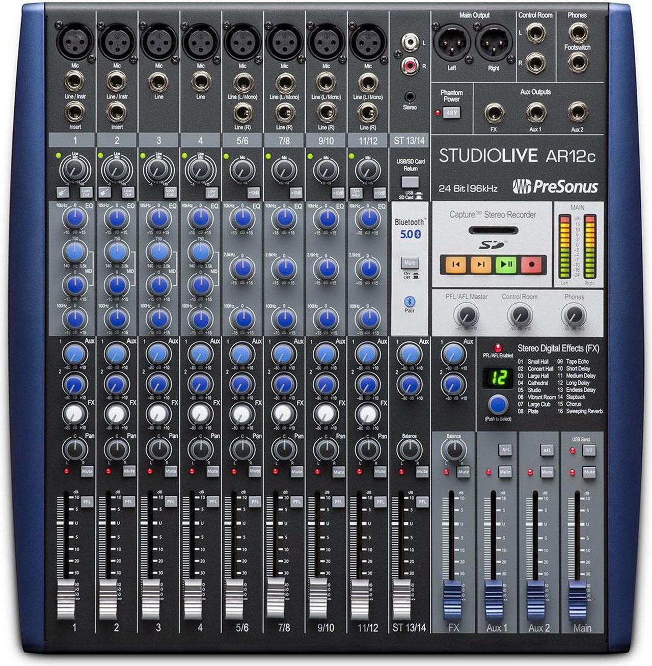 Main image of PreSonus StudioLive AR12c 12-Channel USB-C Compatible Hybrid Audio Interface