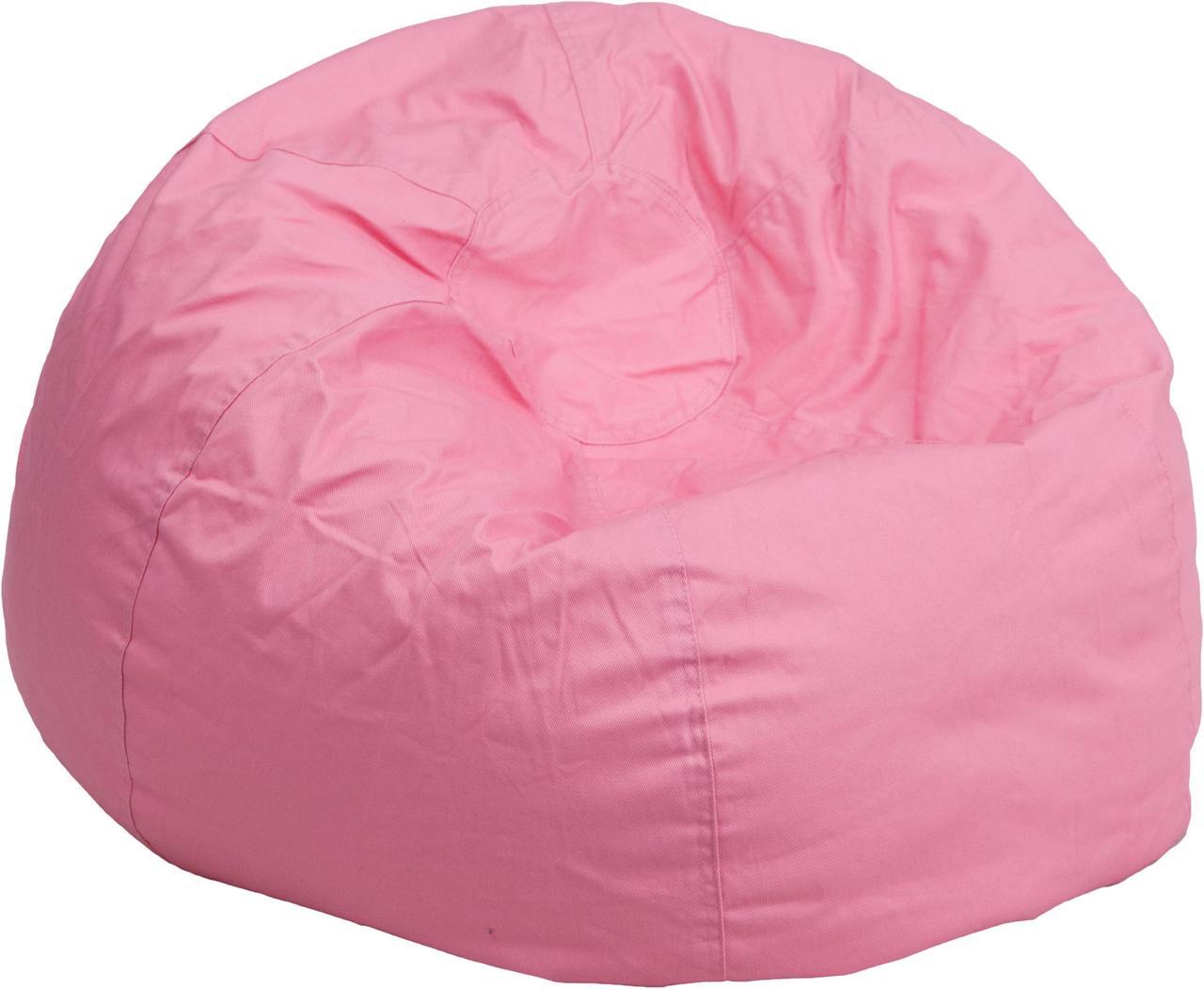 Main image of Oversized Solid Light Pink Bean Bag Chair for Kids and Adults