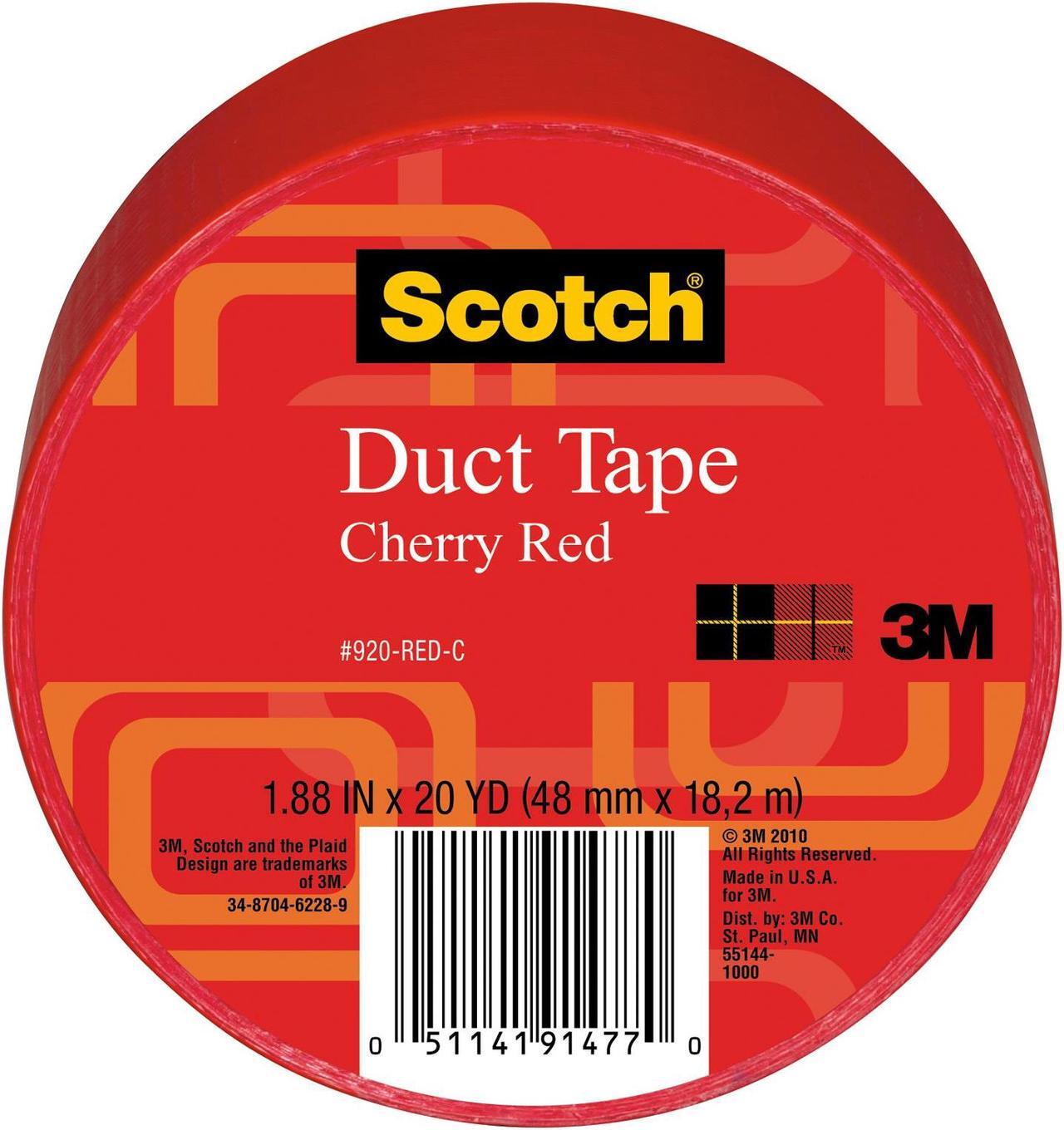 Alt view image 5 of 20 - 3M 920-RED-C 1.88" x 20 Yards Red Duct Tape
