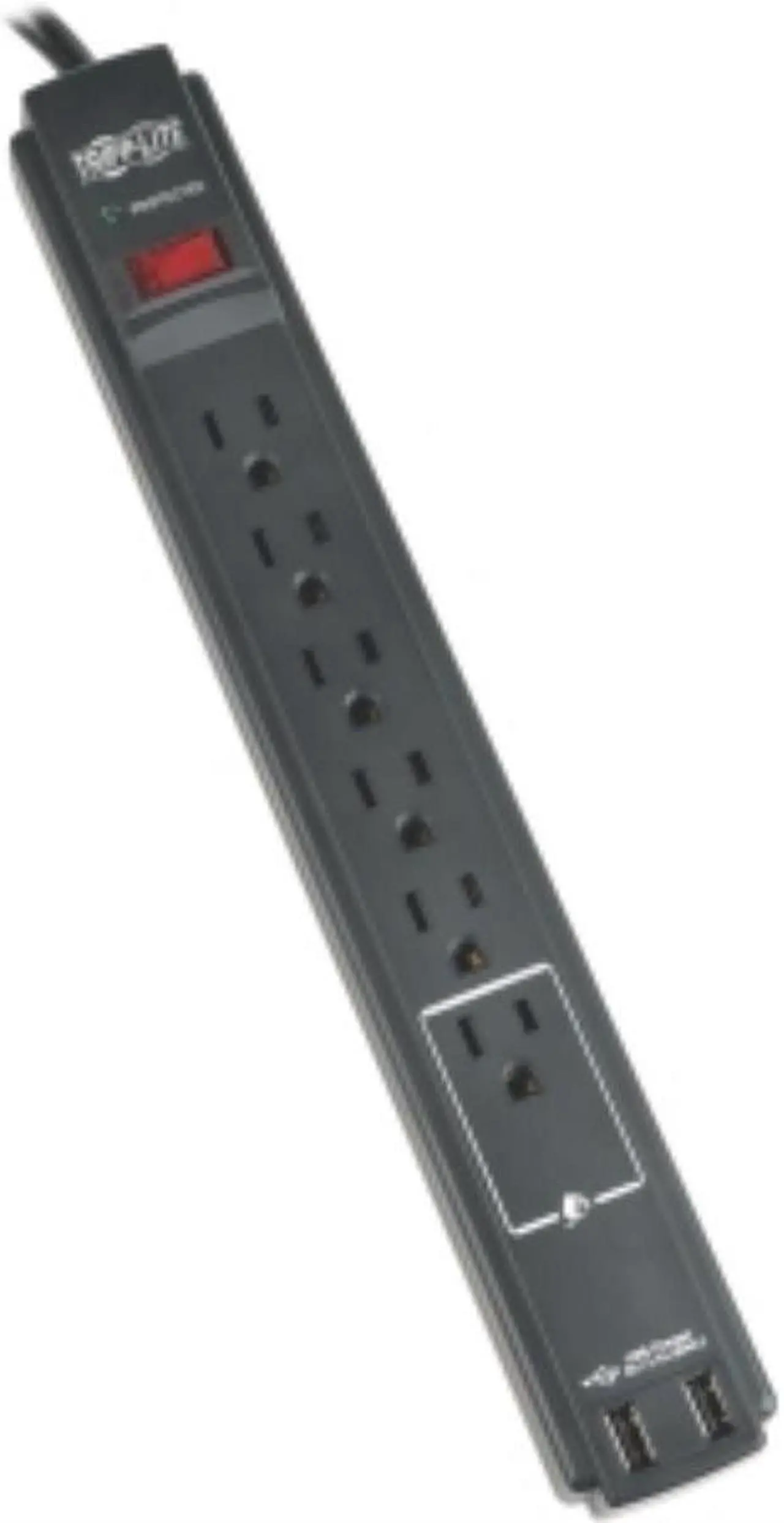 Main image of 6 OUTLET SURGE STRIP W USB TAA - TLP606USBBTAA