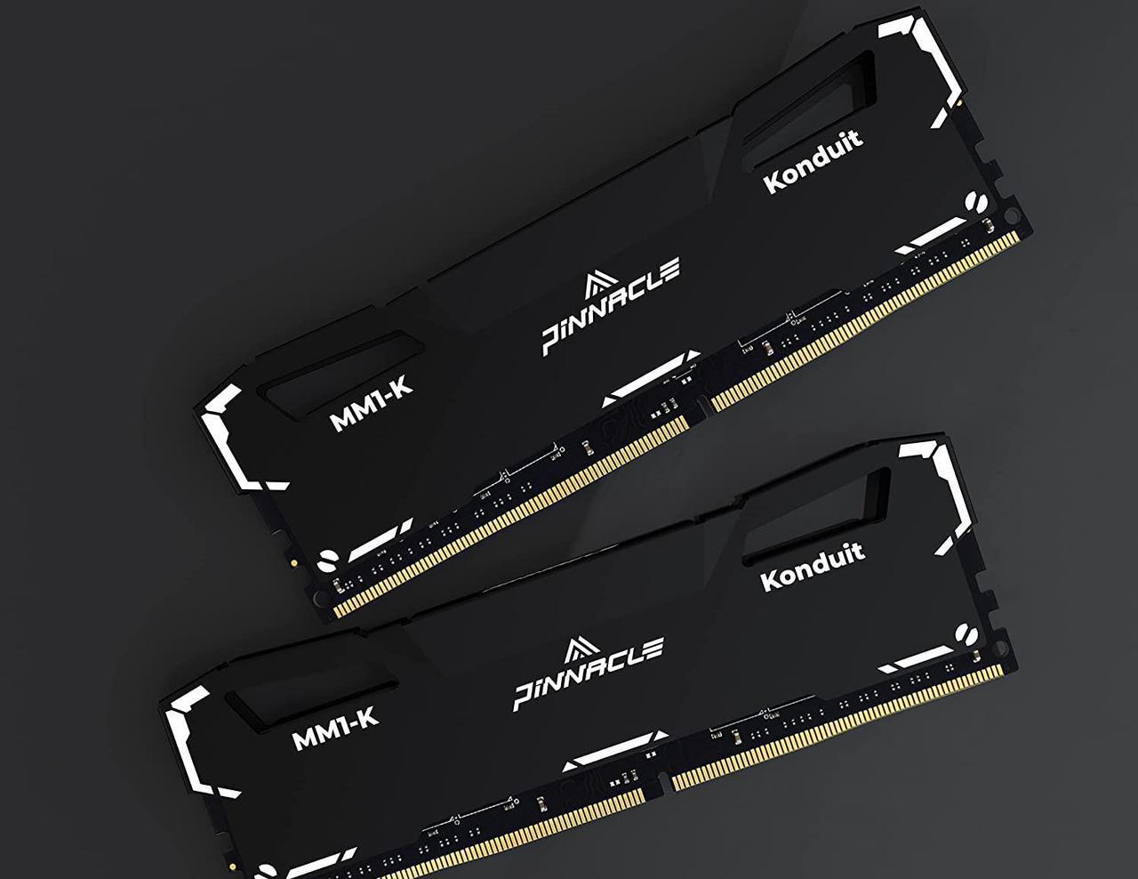 Alt view image 5 of 7 - Timetec Pinnacle Konduit 64GB KIT(4x16GB) DDR4 3200MHz PC4-25600 CL16-20-20-40 1.35V Dual Rank Compatible for AMD and Intel Desktop Gaming PC Memory Module - Black