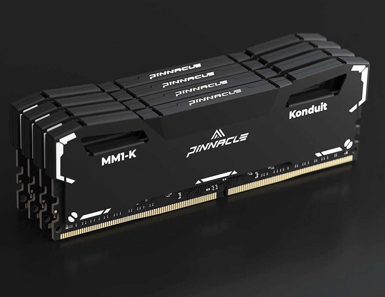 Alt view image 6 of 7 - Timetec Pinnacle Konduit 64GB KIT(4x16GB) DDR4 3200MHz PC4-25600 CL16-20-20-40 1.35V Dual Rank Compatible for AMD and Intel Desktop Gaming PC Memory Module - Black