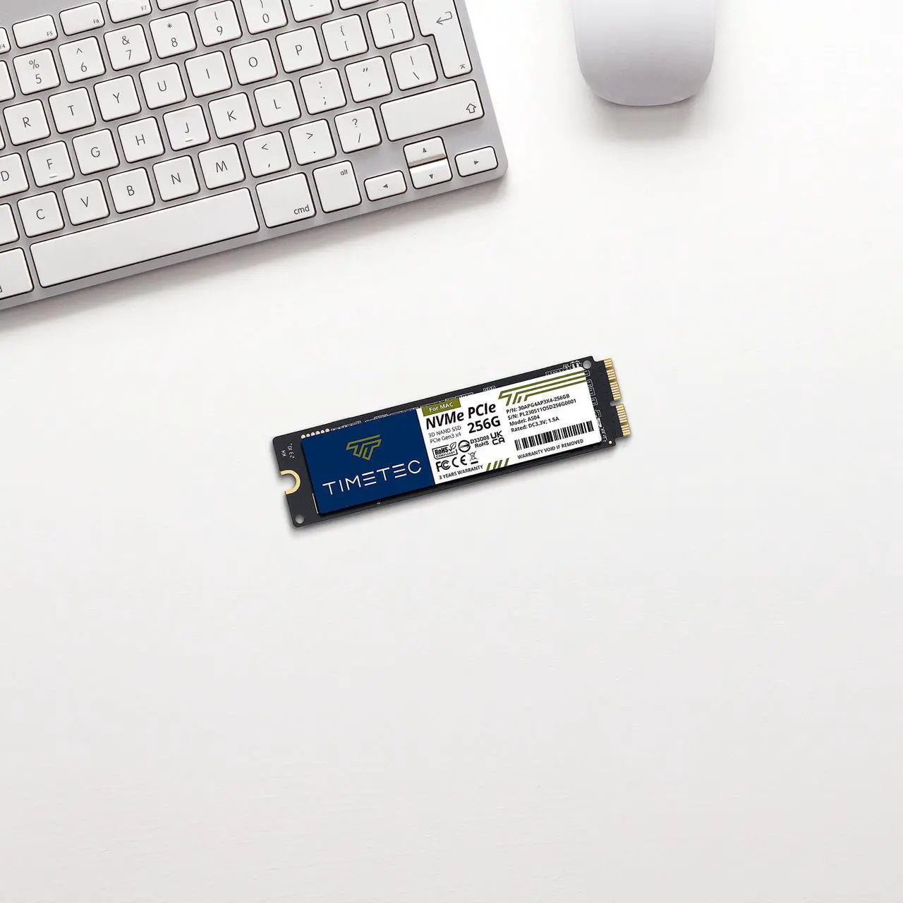 Alt view image 2 of 7 - Timetec 256GB MAC SSD NVMe PCIe Gen3x4 3D NAND TLC Read Up to 1,950MB/s Compatible with Apple MacBook Air (2013-2015, 2017), MacBook Pro (2013-2015), iMac (2013-2019), Mac Pro (2013), Mac Mini (2014)