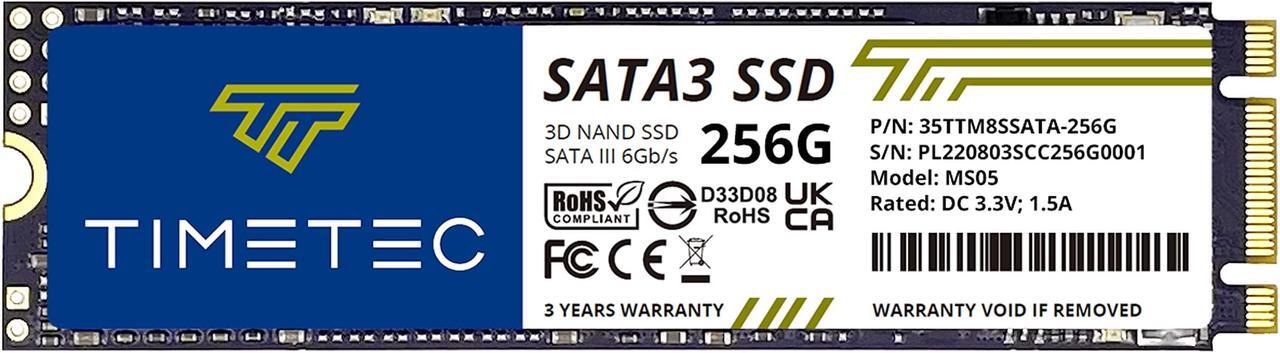 Main image of Timetec 256GB 3D NAND M.2 2280 SATA Internal Solid State Drive
