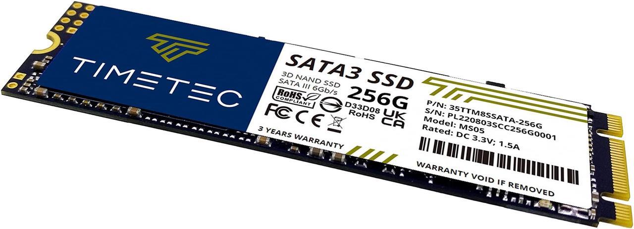 Alt view image 2 of 7 - Timetec 256GB 3D NAND M.2 2280 SATA Internal Solid State Drive