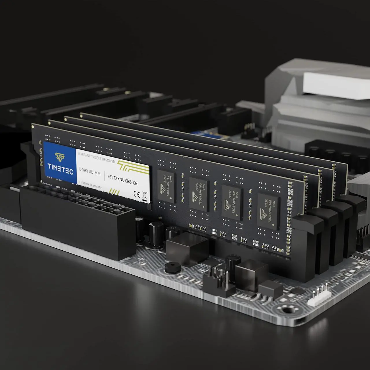 Alt view image 4 of 7 - Timetec 4GB DDR3 / DDR3L 1333MHz PC3-10600 Non-ECC Unbuffered 1.5V / 1.35V CL9 2Rx8 Low Density Dual Rank 240 Pin UDIMM Desktop PC Computer Memory RAM Module Upgrade (4GB)