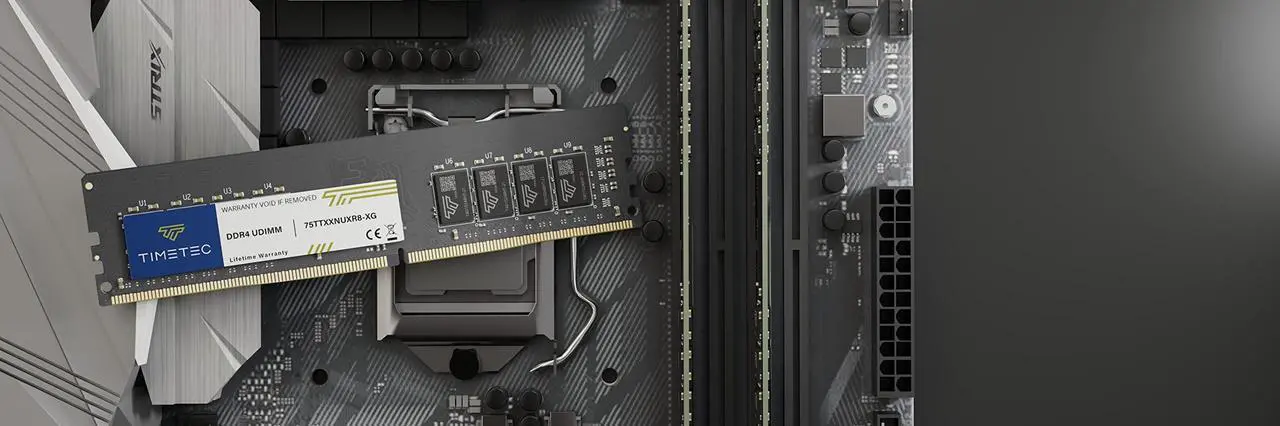 Alt view image 4 of 5 - Timetec 16GB KIT(2x8GB) DDR4 3200MHz (or 2933MHz or 2666MHz) PC4-25600 CL22 1.2V Non-ECC Unbuffered 1Rx8 Single Rank 288 Pin UDIMM Desktop PC Computer Memory RAM Module Upgrade