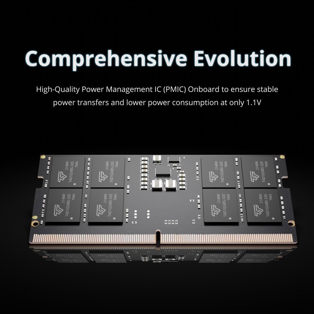 Alt view image 3 of 4 - Timetec 32GB DDR5 5600MHz PC5-44800 Unbuffered Non-ECC 1.1V CL46 2Rx8 Dual Rank 262Pin SODIMM Laptop Memory RAM Module Upgrade