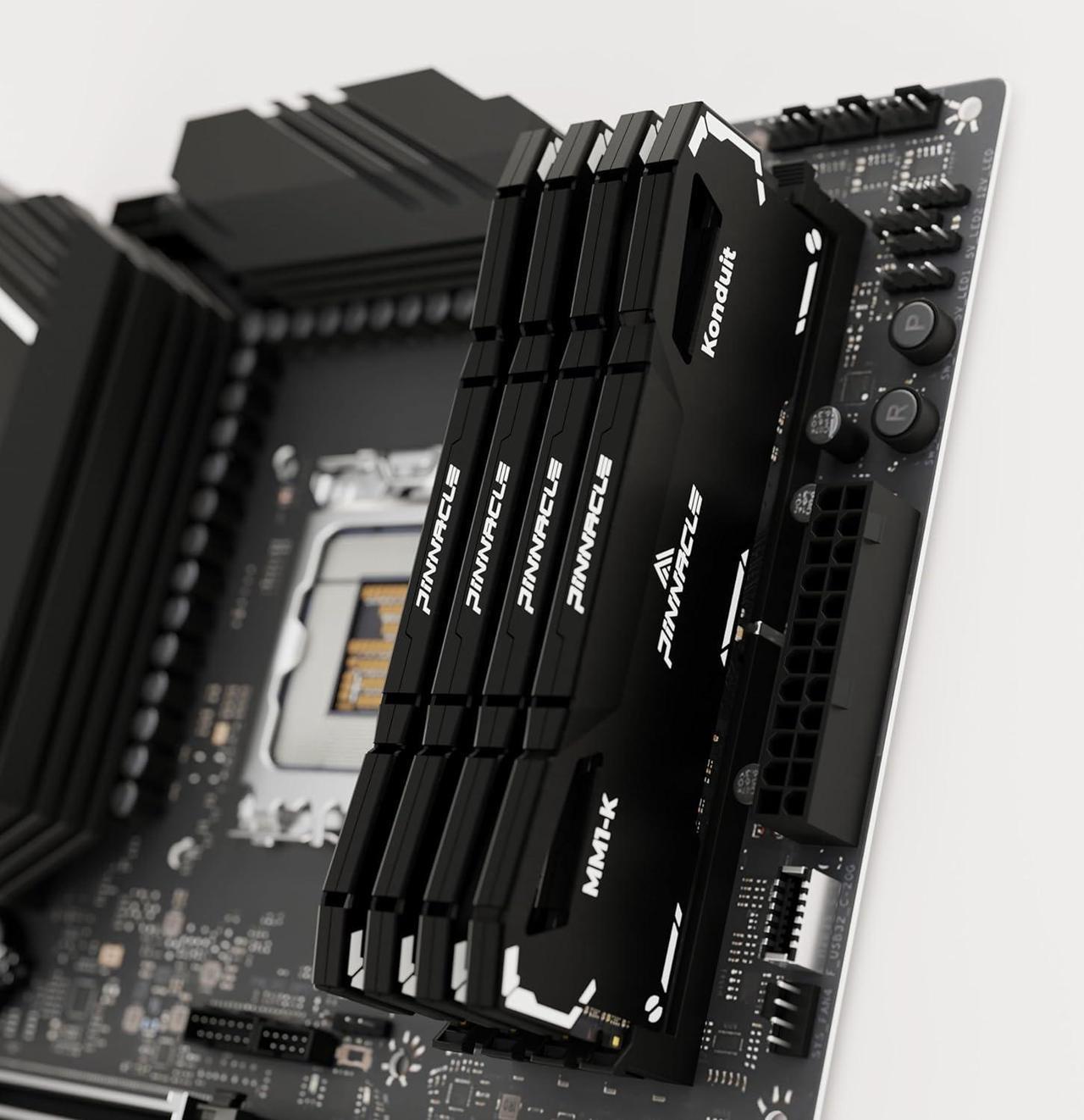 Alt view image 5 of 7 - Timetec Pinnacle Konduit 32GB DDR4 3200MHz PC4-25600 CL16-18-18-38 XMP2.0 Overclocking 1.35V Dual Rank Compatible for AMD and Intel Desktop Gaming PC Memory Module - Black