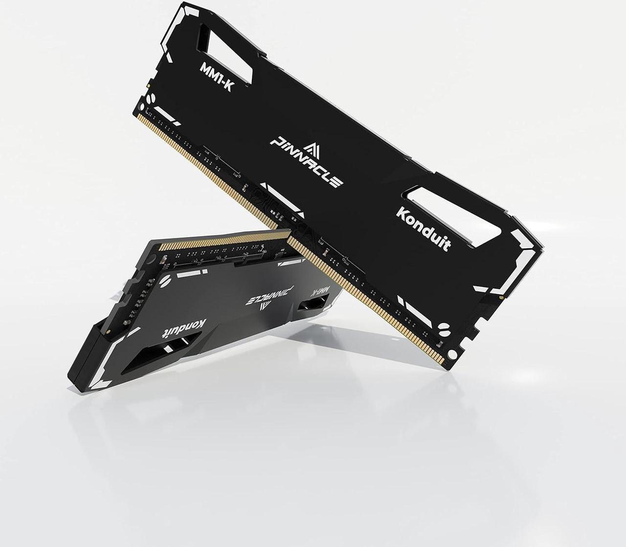Alt view image 3 of 7 - Timetec Pinnacle Konduit 64GB KIT(2x32GB) DDR4 3200MHz PC4-25600 CL16-18-18-38 XMP2.0 Overclocking 1.35V Dual Rank Compatible for AMD and Intel Desktop Gaming PC Memory Module - Black