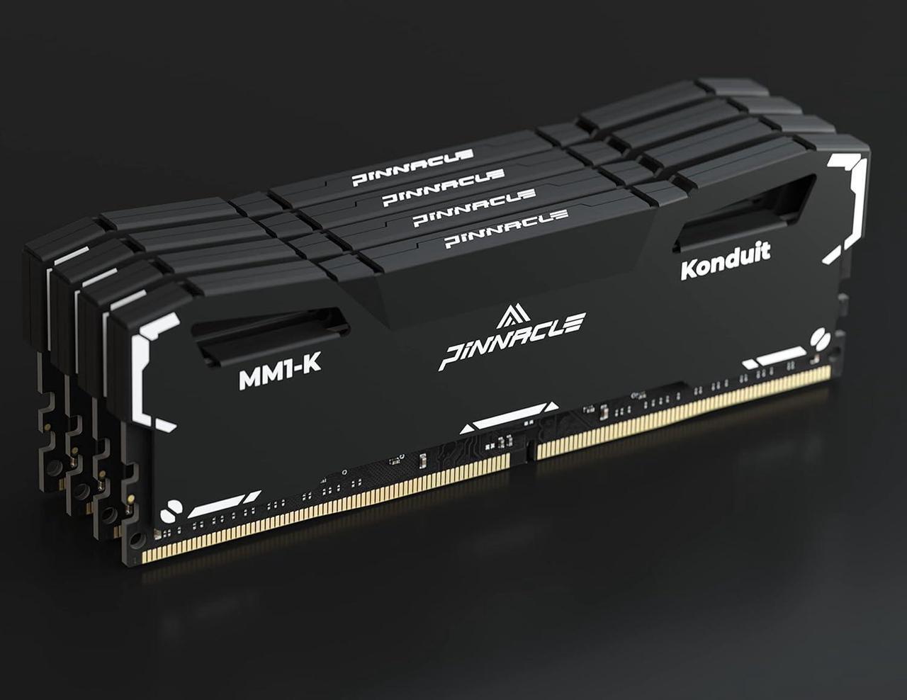 Alt view image 4 of 7 - Timetec Pinnacle Konduit 64GB KIT(2x32GB) DDR4 3200MHz PC4-25600 CL16-18-18-38 XMP2.0 Overclocking 1.35V Dual Rank Compatible for AMD and Intel Desktop Gaming PC Memory Module - Black