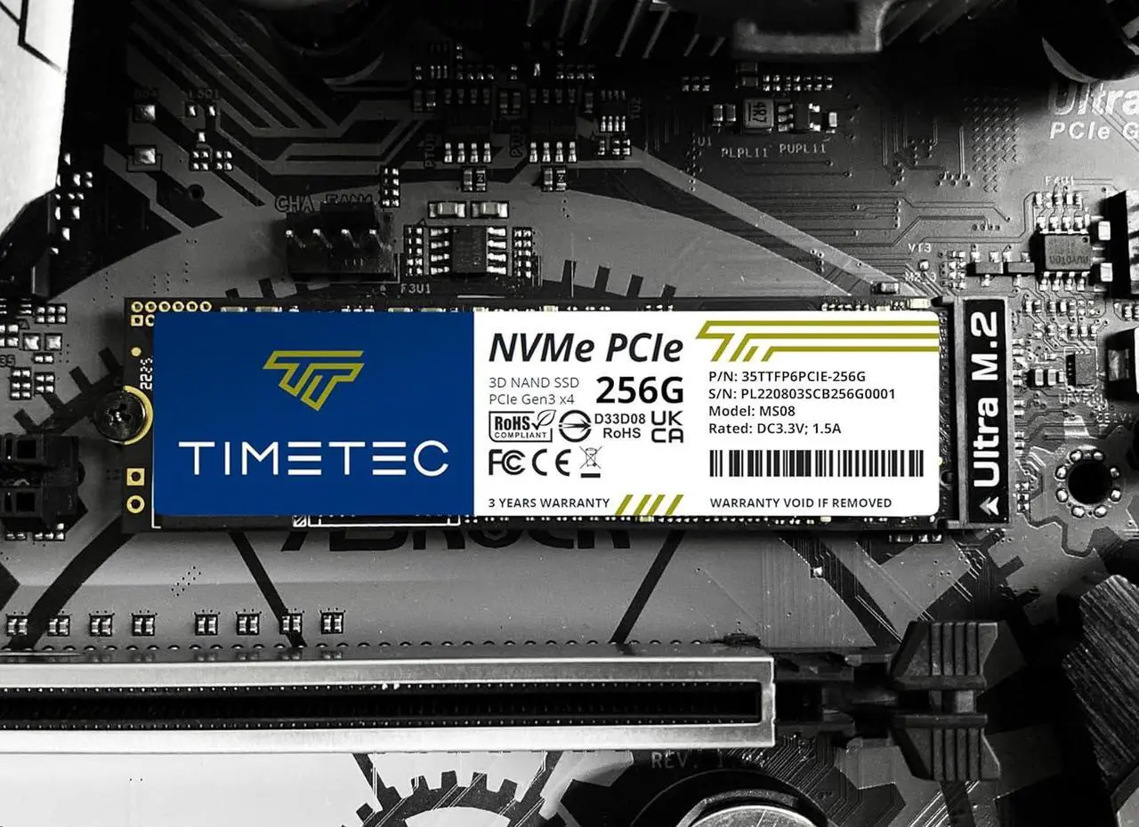 Alt view image 3 of 7 - Timetec 256GBx10 (10 Pack) SSD NVMe PCIe Gen3x4 8Gb/s M.2 2280 3D NAND TLC 150TBW SLC Cache Read/Write Speed Up to 2,100/1,600 MB/s Internal Solid State Drive for PC Laptop and Desktop