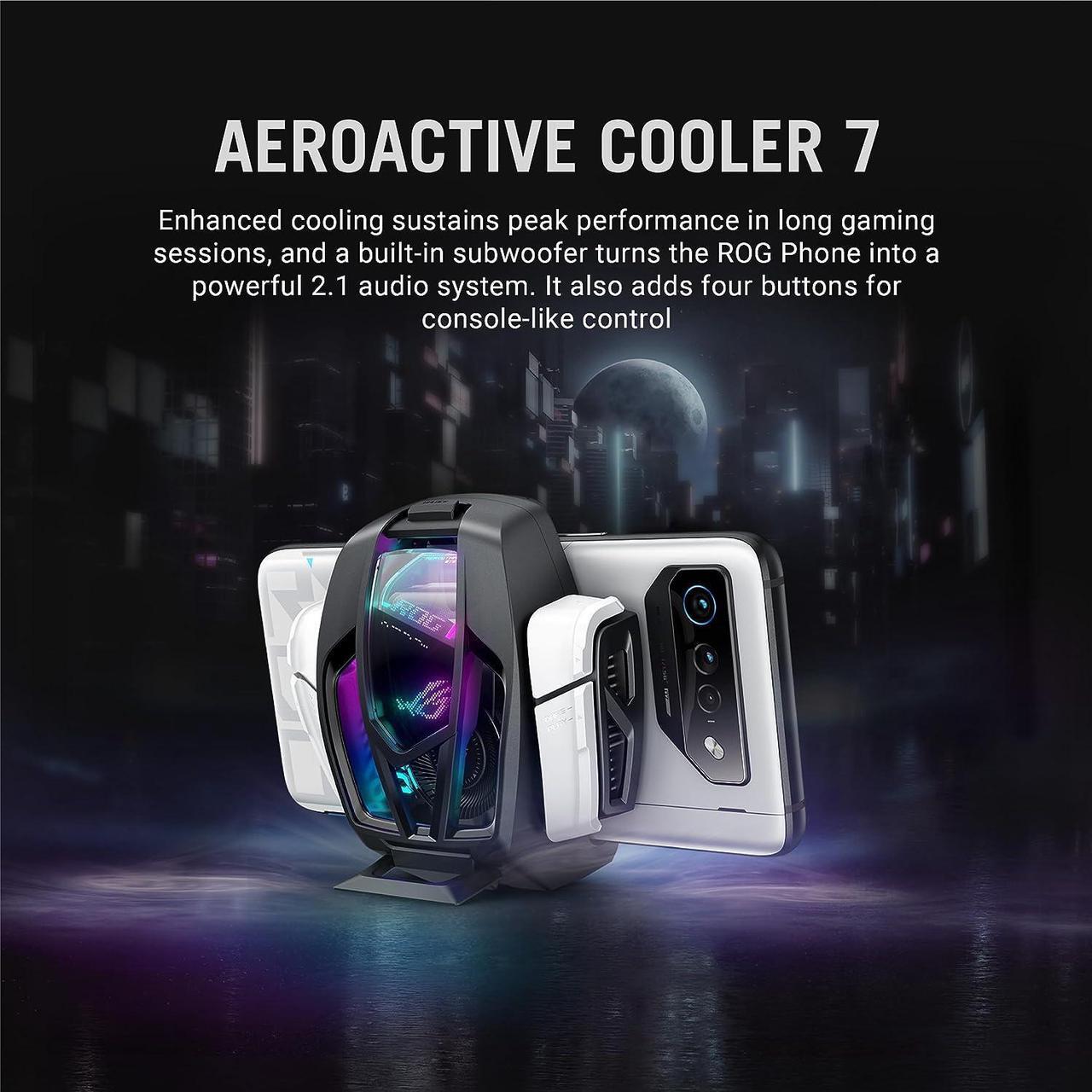 Alt view image 10 of 11 - ASUS ROG Phone 7 Ultimate Cell Phone, AeroActive Cooler bundle, 6.78 FHD+ 2448x1080 165Hz, 6000mAh Battery, 50MP/13MP/5MP Triple Camera, 32MP Front, 16GB RAM, 512GB Storage, AI2205-16G512G-ULT