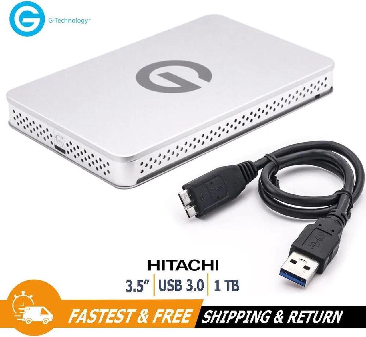 Main image of Hitachi 3.5" Portable External Hard Drive 1TB 7200rpm USB 3.0 HDD for PC 0G02782