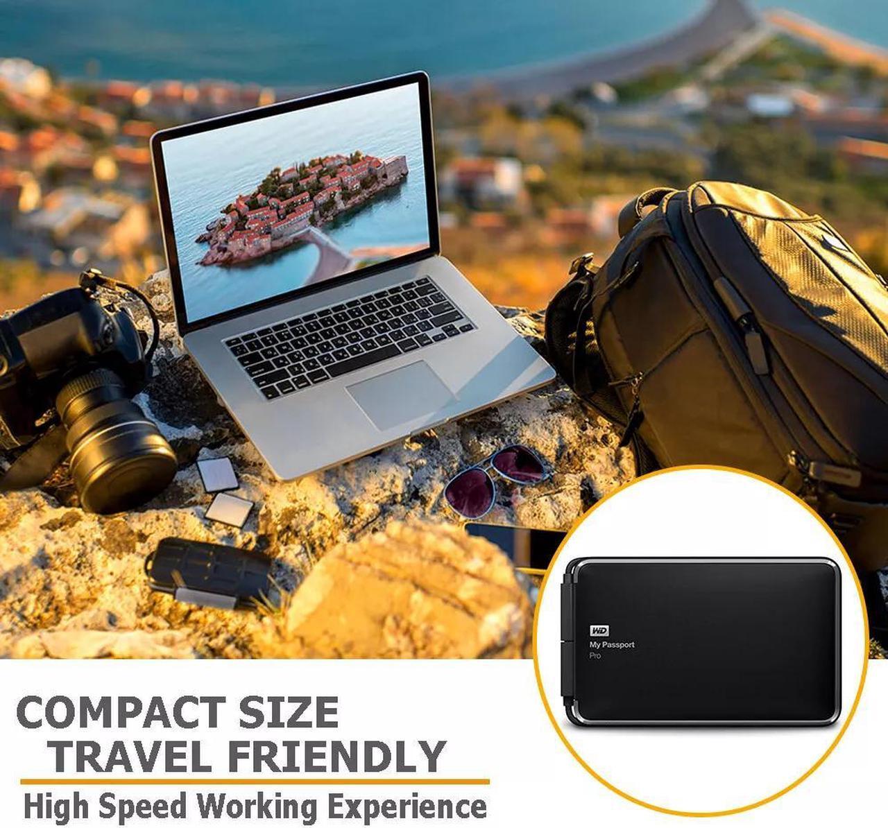 Alt view image 7 of 7 - WD My Passport Pro Portable External Hard Drive 2TB Thunderbolt, WDBRMP0020DBK