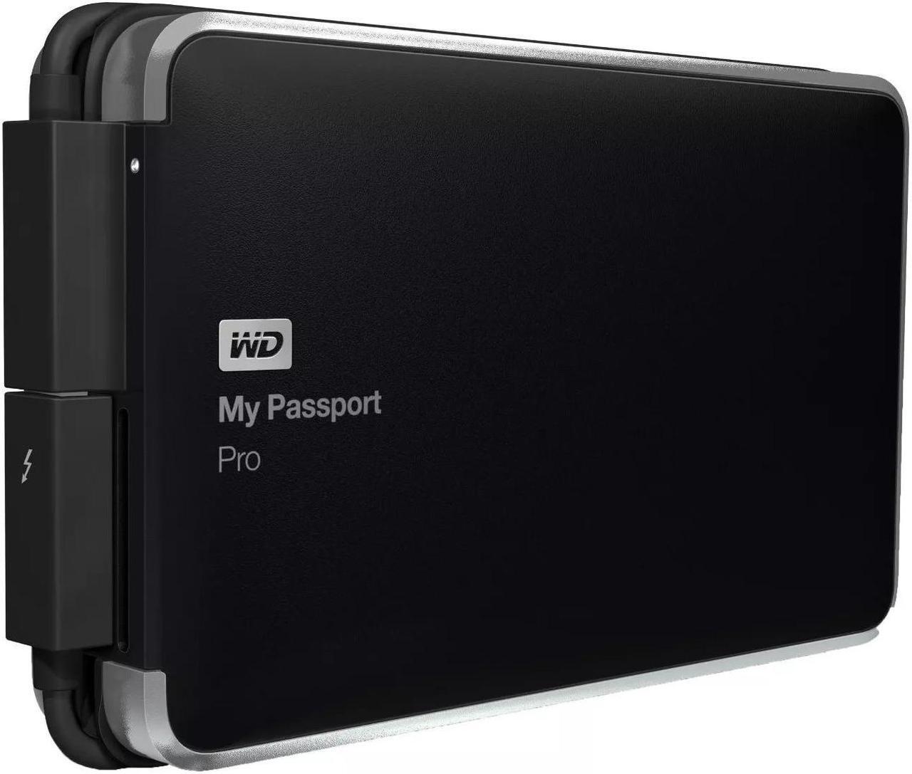 Alt view image 2 of 7 - WD My Passport Pro Portable External Hard Drive 2TB Thunderbolt, WDBRMP0020DBK