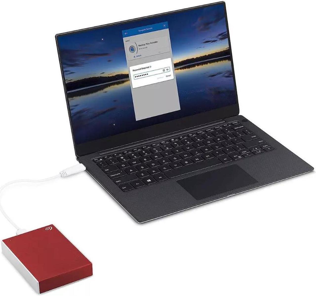 Alt view image 4 of 4 - Seagate 1TB One Touch USB 3.0 External Hard Drive 2.5-Inch STKB1000403, Red