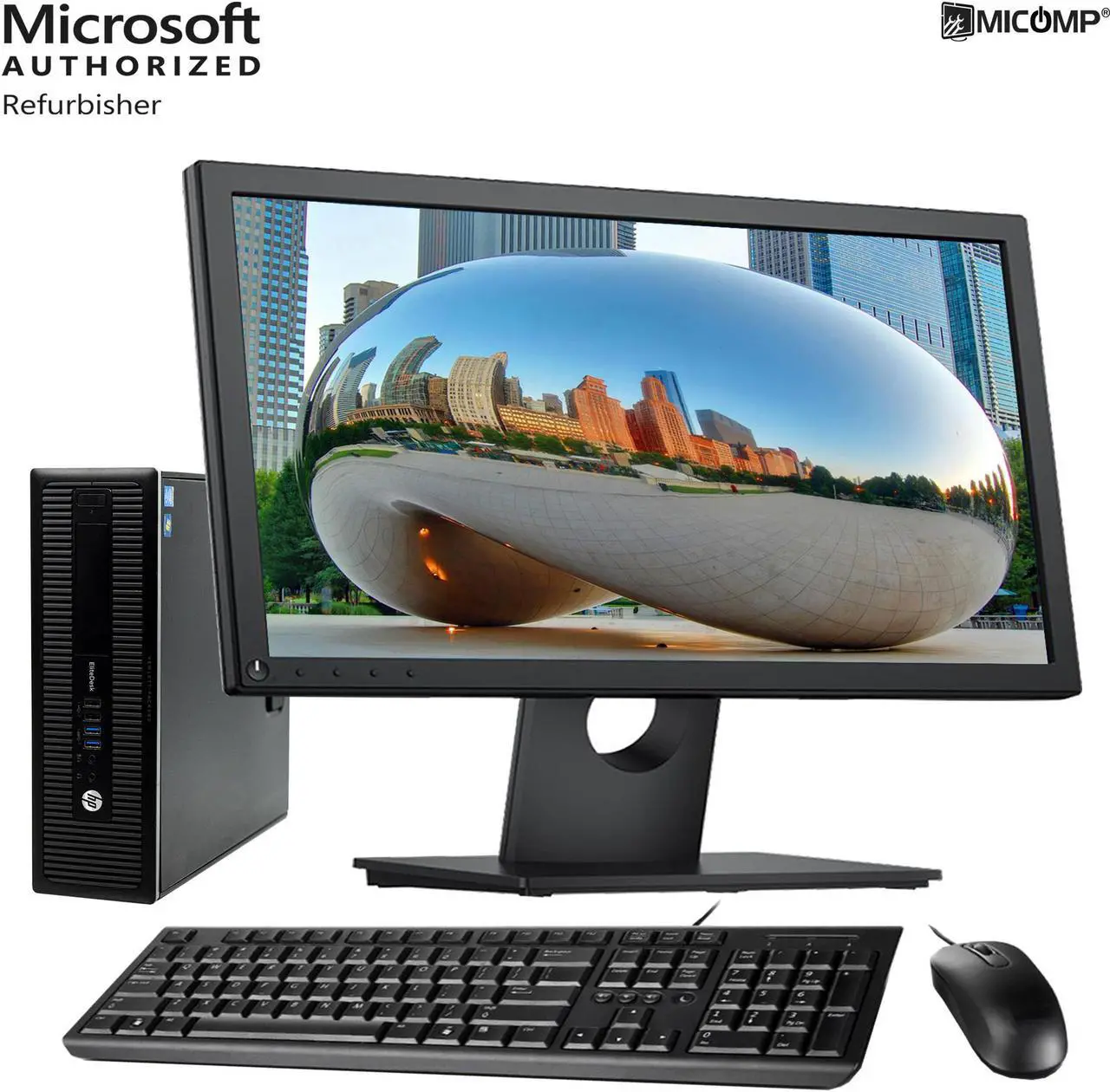 Main image of HP ProDesk 400 G1 SF Dual Core 3.4Ghz 8GB 1TB Windows 10 PRO Desktop Computer PC & LCD
