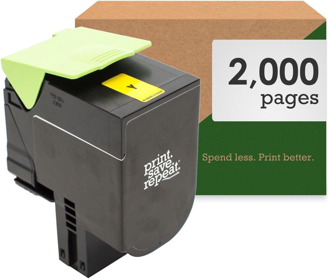 Print.Save.Repeat. Lexmark 801SY Yellow Toner Cartridge for CX310, CX410, CX510 [2,000 Pages]