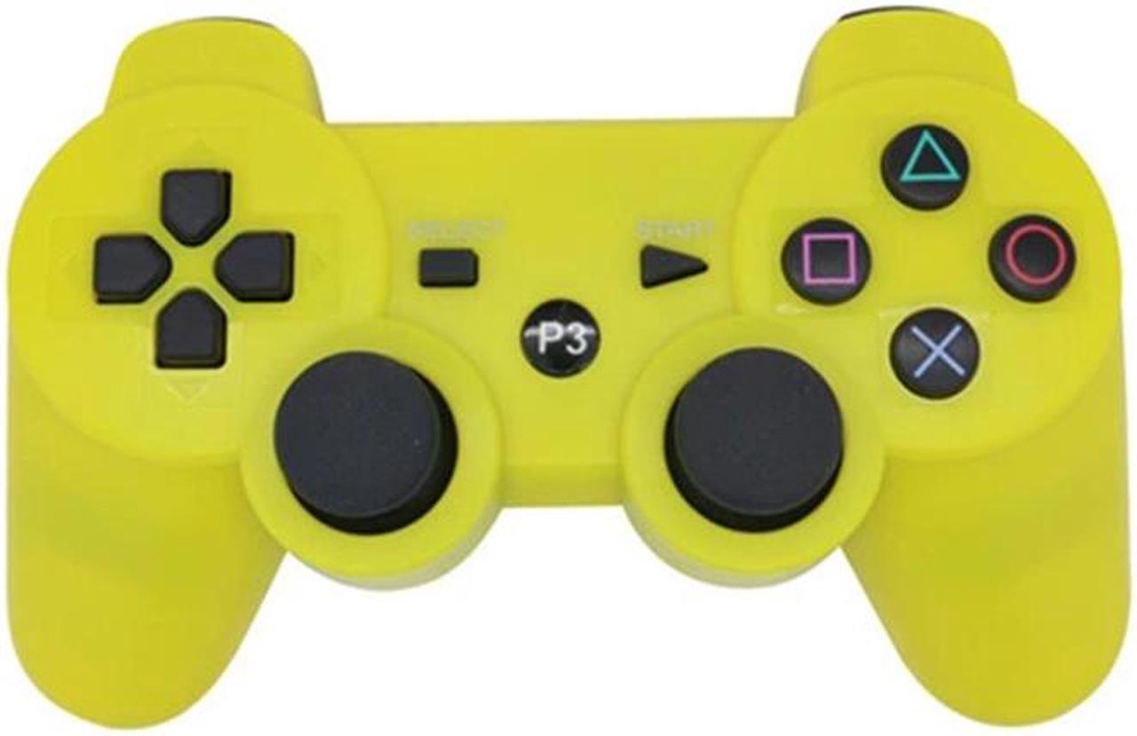 PS3 Controller Wireless Gamepad for PlayStation 3 Bluetooth Game Controller Remote Control Support PS3 with USB Cable (yellow)