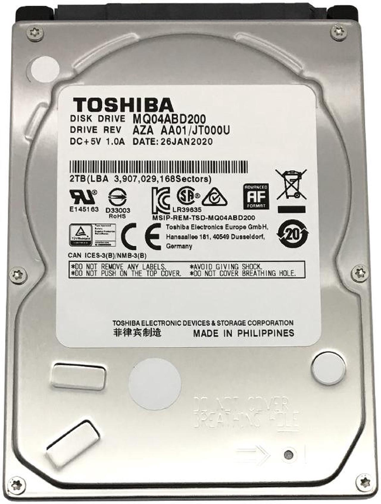 Alt view image 2 of 7 - TOSHIBA MQ04ABD200 2TB 5400 RPM 128MB Cache SATA 6.0Gb/s 2.5" Internal Notebook Hard Drive