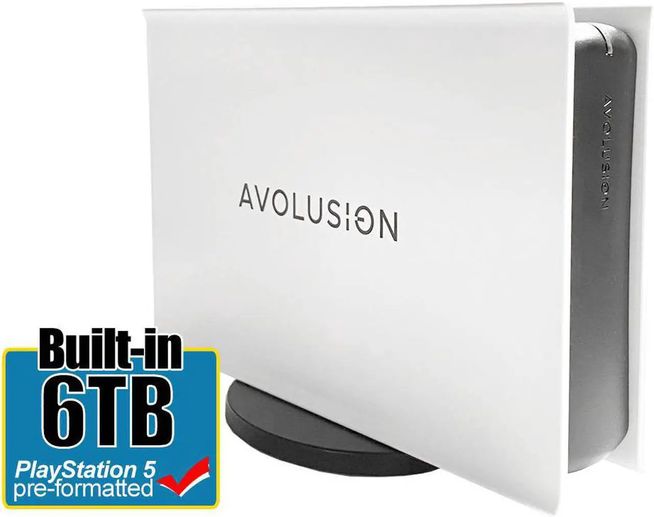Main image of Avolusion PRO-5X Series 6TB USB 3.0 External Gaming Hard Drive for PS5 Game Console (White) - 2 Year Warranty