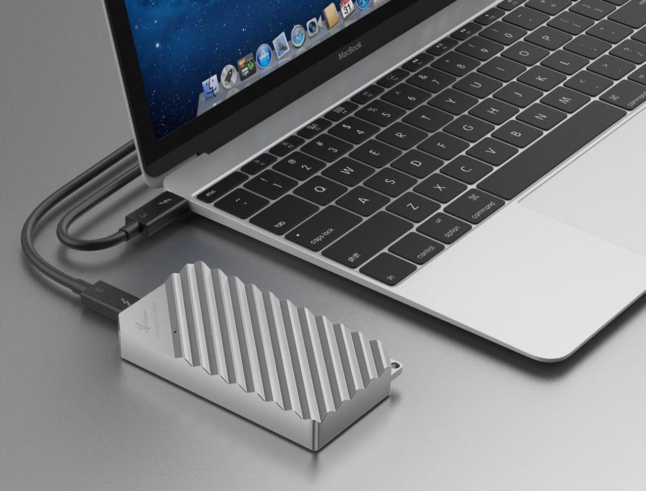 Alt view image 6 of 7 - Avolusion SSDTB900-PRO Thunderbolt 3 External Portable SSD Enclosure (for M.2 NVMe PCIe SSD, Designed for Mac Device) - 2 Year Warranty