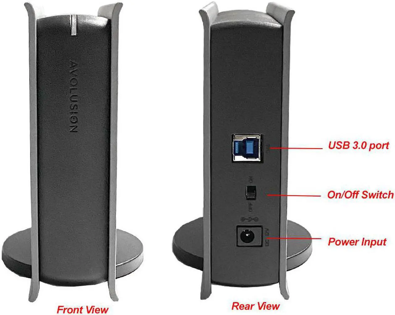 Alt view image 6 of 7 - Avolusion PRO-5X Series 8TB USB 3.0 External Gaming Hard Drive for PS5 Game Console (Grey) - 2 Year Warranty