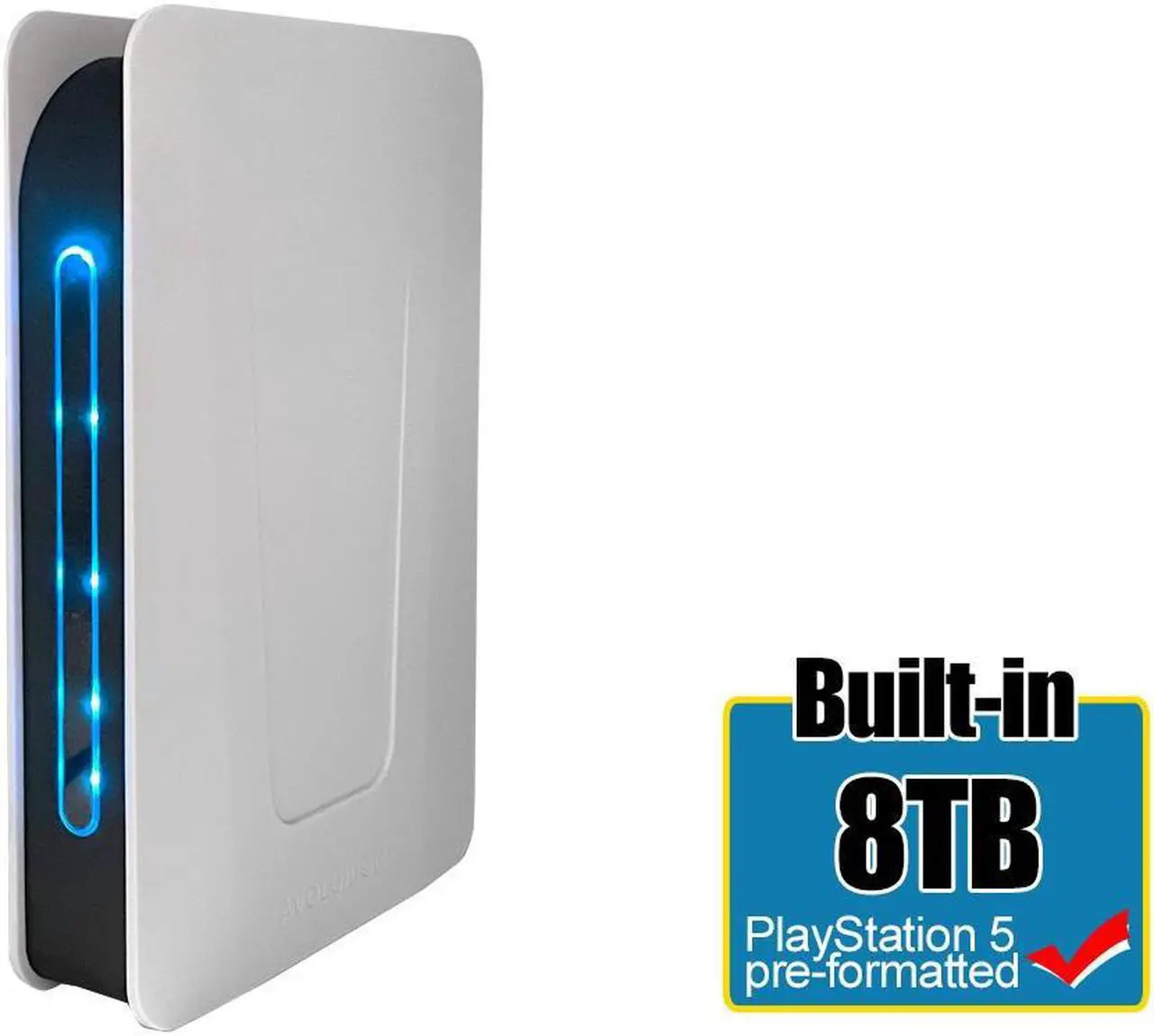 Main image of Avolusion PRO-T5 Series 8TB USB 3.0 External Gaming Hard Drive for PS5 Game Console (White) - 2 Year Warranty