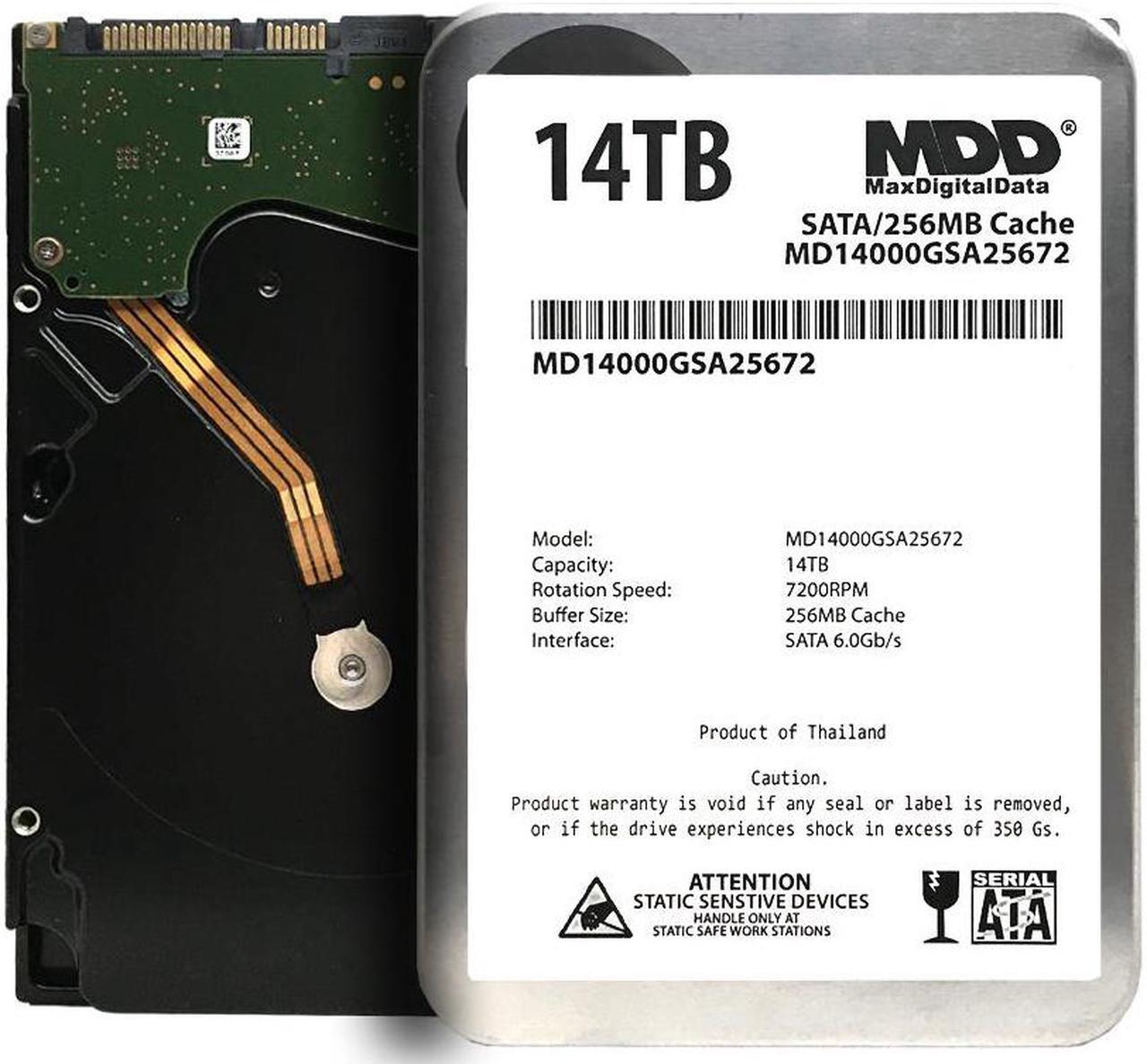Main image of MDD (MD14000GSA25672) 14TB 7200RPM SATA 6Gb/s 128MB Cache 3.5" Internal Desktop Hard Drive - 3 Years Warranty