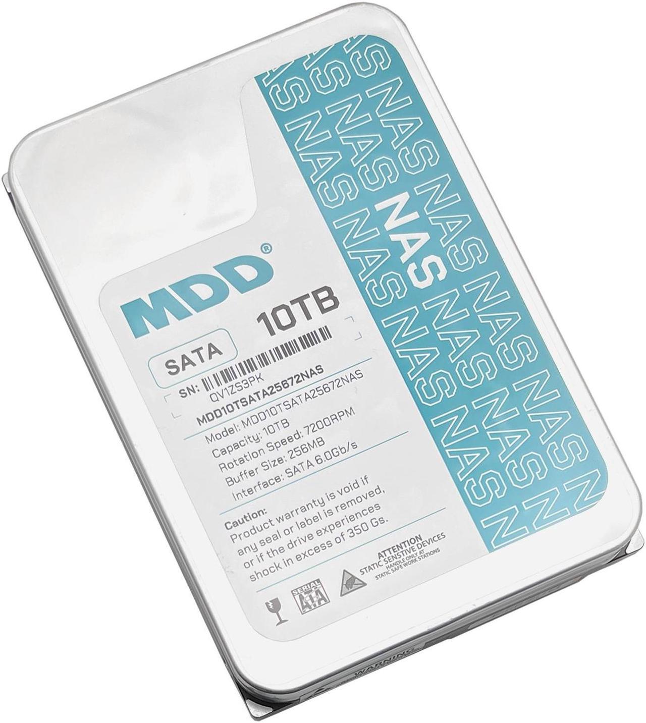 Alt view image 2 of 4 - MDD 10TB 7200RPM SATA 6.0Gb/s 256MB 3.5inch Internal Hard Drive for NAS Network Storage (MDD10TSATA25672NAS) - 3 Years Warranty
