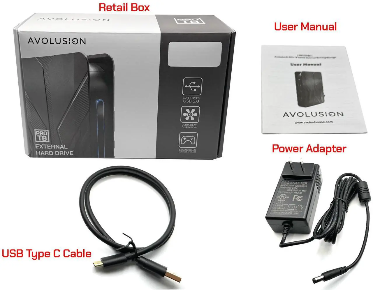 Alt view image 4 of 5 - Avolusion PRO-T8 Series 3TB USB 3.0 External Gaming Hard Drive for WindowsOS Desktop PC / Laptop (Black)  - 2 Year Warranty