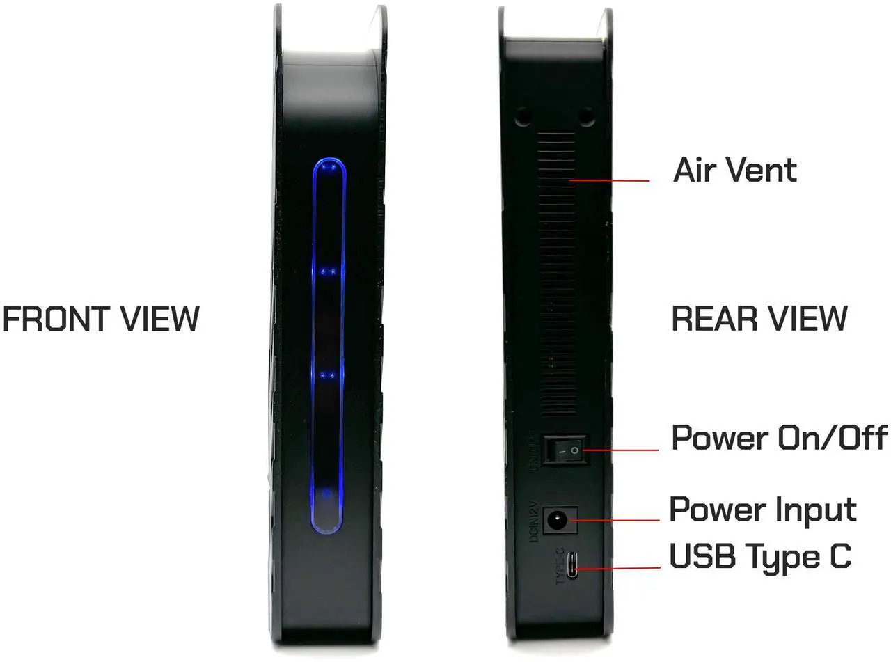 Alt view image 2 of 5 - Avolusion PRO-T8 Series 3TB USB 3.0 External Gaming Hard Drive for WindowsOS Desktop PC / Laptop (Black)  - 2 Year Warranty