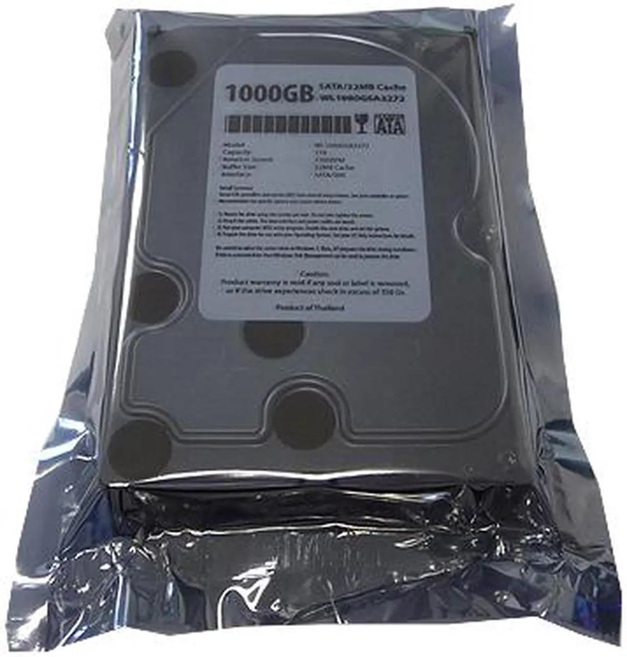 Alt view image 3 of 5 - WL 1TB 32MB Cache 7200RPM SATA2 (3.0Gb/s) 3.5" Internal Desktop Hard Drive (For CCTV DVR, NAS, PC/Mac) -1 Year Warranty