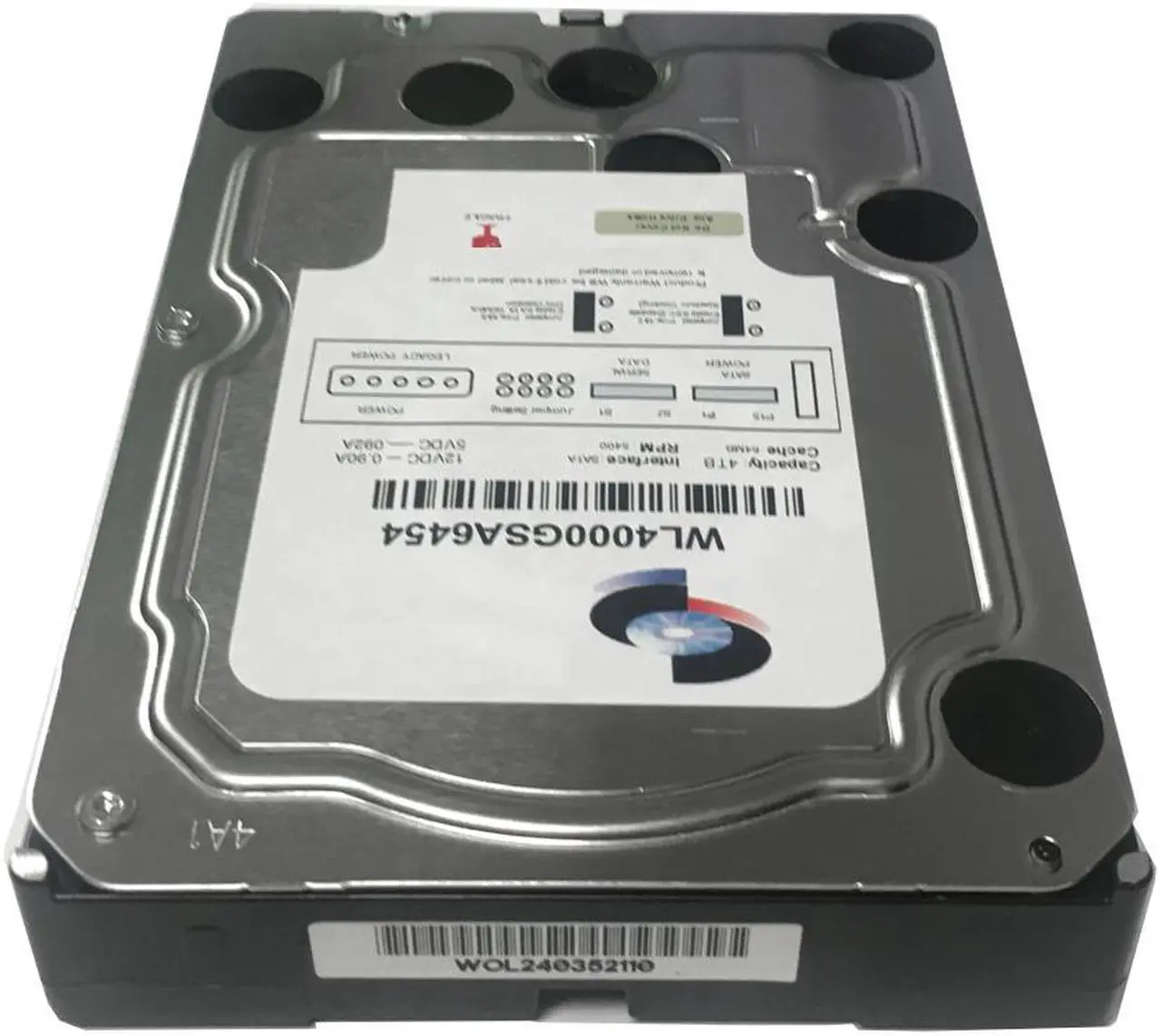 Alt view image 4 of 5 - WL 4TB 64MB Cache 5400RPM SATA III (6.0Gb/s) 3.5" Internal Surveillance DVR Hard Drive - w/ 1 Year Warranty
