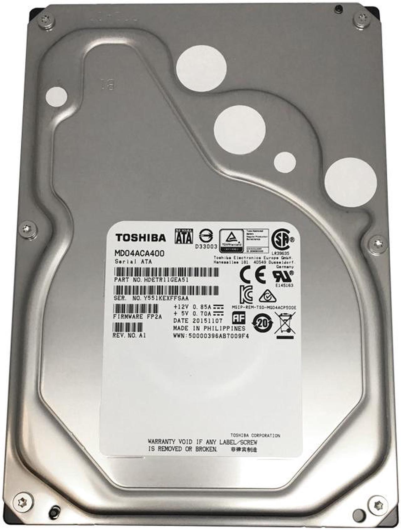 Alt view image 4 of 8 - TOSHIBA MD04ACA400 4TB 7200 RPM 128MB Cache SATA 6.0Gb/s 3.5" Internal Hard Drive