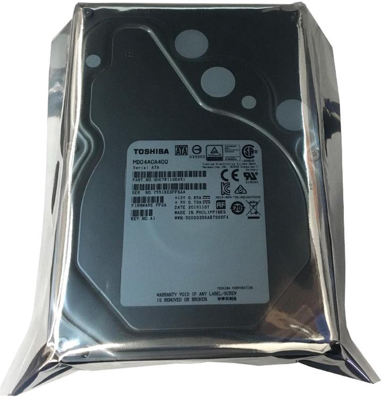 Alt view image 2 of 8 - TOSHIBA MD04ACA400 4TB 7200 RPM 128MB Cache SATA 6.0Gb/s 3.5" Internal Hard Drive