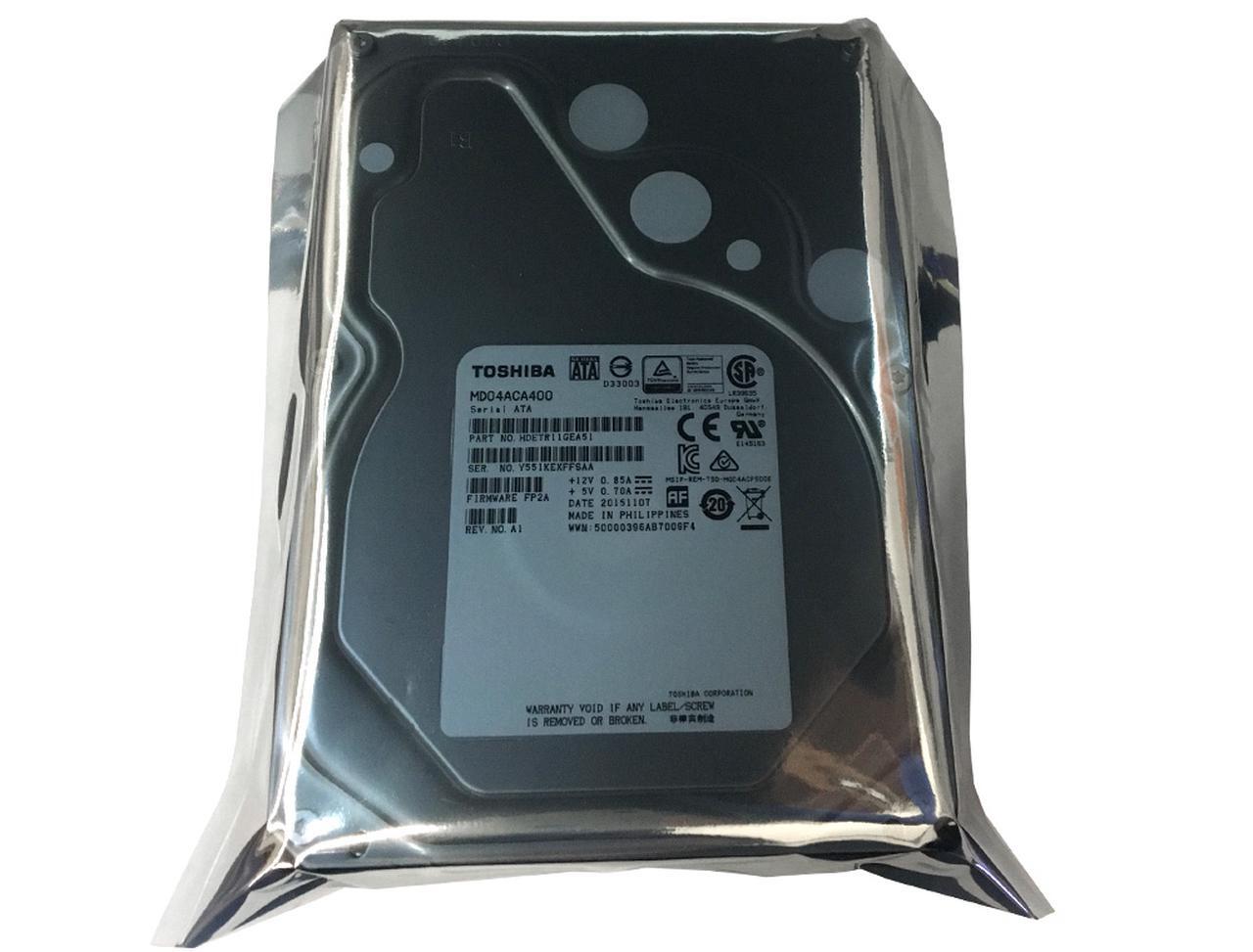 TOSHIBA MD04ACA400 4TB 7200 RPM 128MB Cache SATA 6.0Gb/s 3.5" Internal Hard Drive