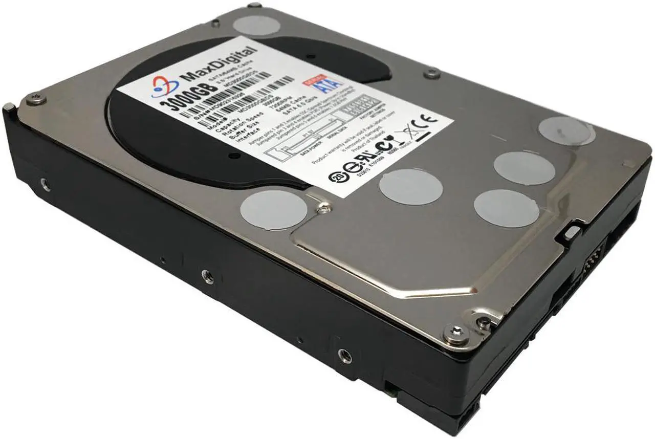 Main image of MaxDigital 3TB 7200RPM 64MB Cache SATA III 6.0Gb/s (Surveillance CCTV DVR Storage) 3.5" Internal Hard Drive w/2 Year Warranty