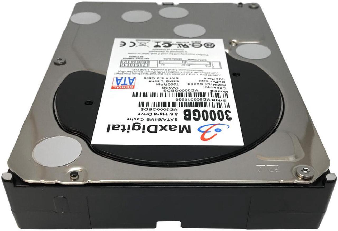 Alt view image 3 of 5 - MaxDigital 3TB 7200RPM 64MB Cache SATA III 6.0Gb/s (Surveillance CCTV DVR Storage) 3.5" Internal Hard Drive w/2 Year Warranty
