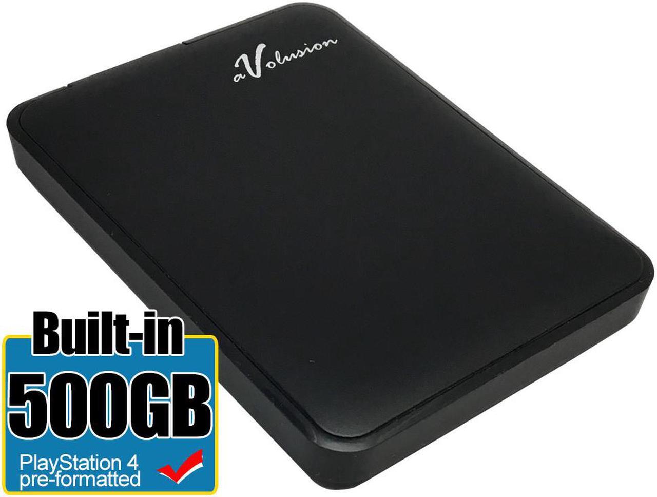 Main image of Avolusion 500GB USB 3.0 Portable External PS4 Hard Drive (PS4 Pre-Formatted) HD250U3-Z1 - Retail w/2 Year Warranty