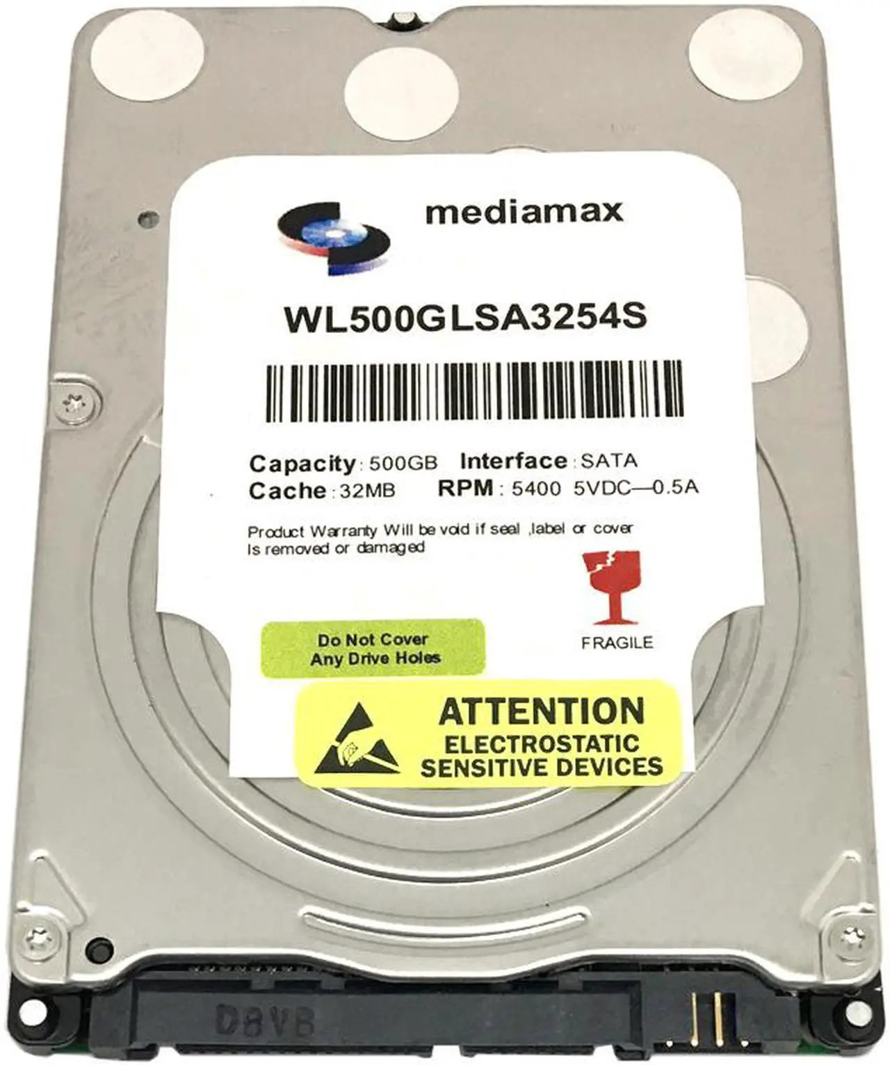 Alt view image 3 of 5 - WL 500GB 32MB Cache 5400RPM SATA III (6.0Gb/s) 7mm 2.5" Notebook Hard Drive - 1 Year Warranty